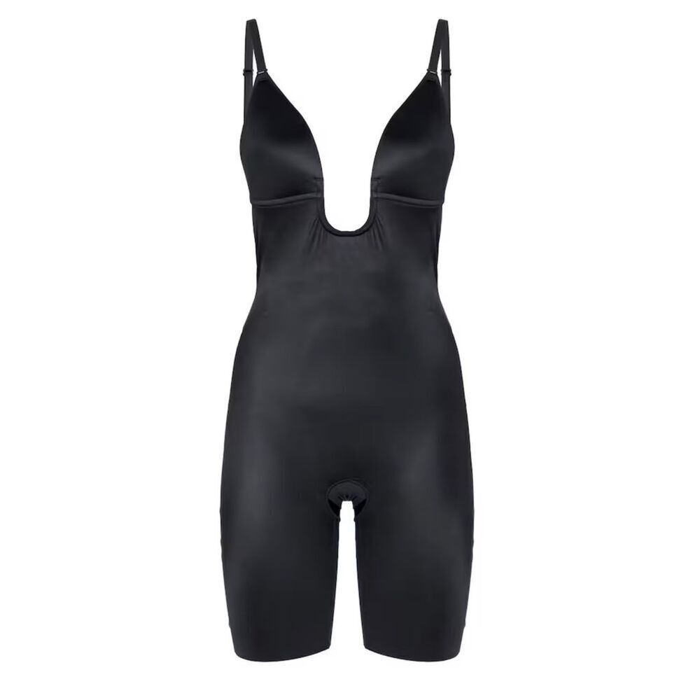 SPANX Suit Your Fancy Plunge Low-Back Mid-Thigh NWOT size large Black